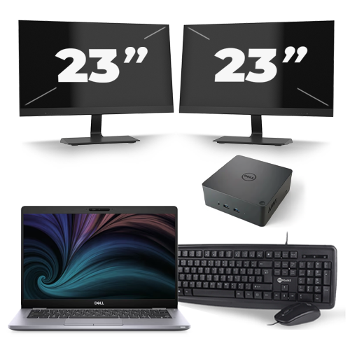 Dell Latitude 5310 - Intel Core i7-10e Generatie - 13 inch - 16GB RAM - 512GB SSD - Windows 11 + 2x 23 inch Monitor