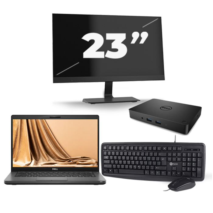 Dell Latitude 5401 - Intel Core i5-9e Generatie - 14 inch - 16GB RAM - 512GB SSD - Windows 11 + 1x 23 inch Monitor