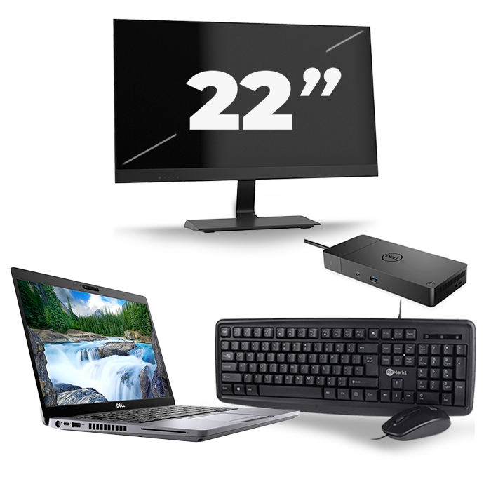 Dell Latitude 5410 - Intel Core i5-10e Generatie - 14 inch - 16GB RAM - 512GB SSD - Windows 11 + 1x 22 inch Monitor