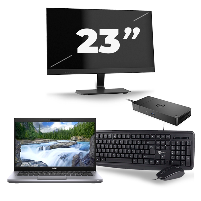 Dell Latitude 5411 - Intel Core i5-10e Generatie - 14 inch - 16GB RAM - 512GB SSD - Windows 11 + 1x 23 inch Monitor