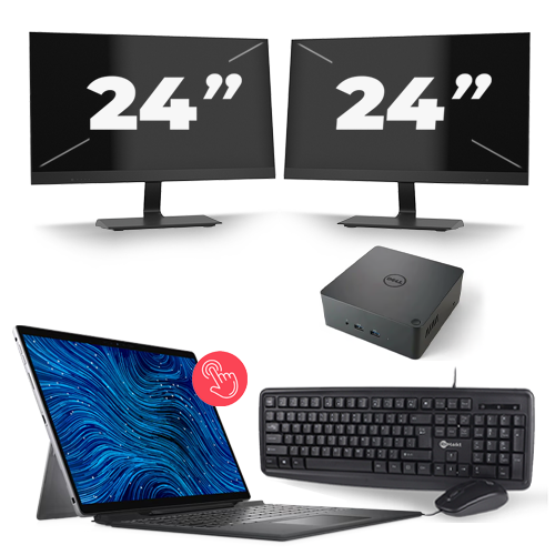 Dell Latitude 7320 - Intel Core i7-11e Generatie - 13 inch - 16GB RAM - 512GB SSD - Windows 11 Home + 2x 24 inch Monitor