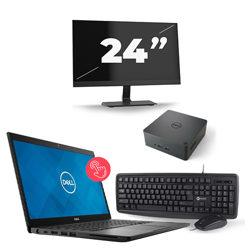 Dell Latitude 7490 - Intel Core i7-8e Generatie - 14 inch - Touch - 16GB RAM - 512GB SSD - Windows 11 + 1x 24 inch Monitor