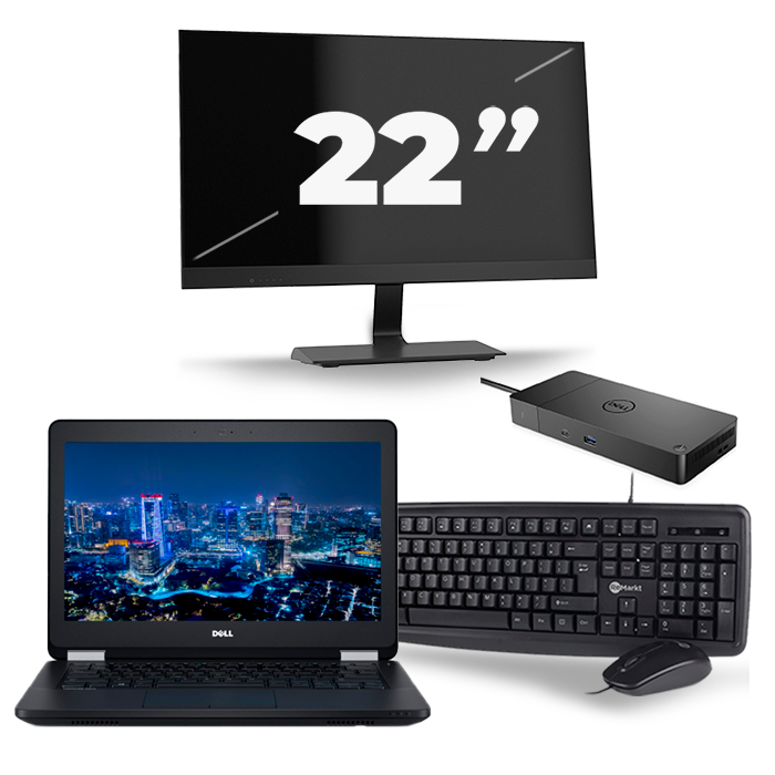 Dell Latitude E5270 - Intel Core i5-6e Generatie - 12 inch - 8GB RAM - 256GB SSD - Windows 11 + 1x 22 inch Monitor