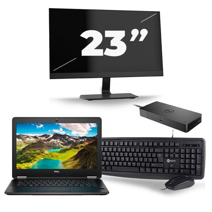 Dell Latitude E7270 - Intel Core i5-6e Generatie - 12 inch - 8GB RAM - 256GB SSD - Windows 11 + 1x 23 inch Monitor