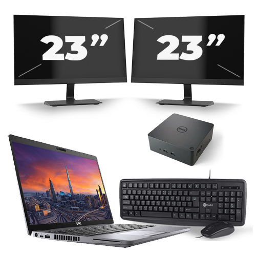 Dell Precision 3550 - Intel Core i7-10e Generatie - 15 inch - 16GB RAM - 512GB SSD - Windows 11 + 2x 23 inch Monitor
