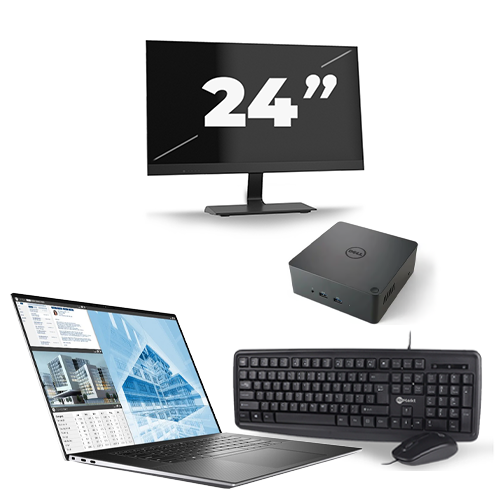 Dell Precision 5550 - Intel Core i7-10e Generatie - 15 inch - 16GB RAM - 512GB SSD - Windows 11 + 1x 24 inch Monitor