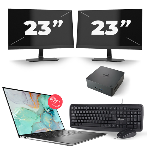 Dell Precision 5560 - Intel Core i7-11e Generatie - 15 inch - Touch - 16GB RAM - 512GB SSD - Windows 11 Home + 2x 23 inch Monitor