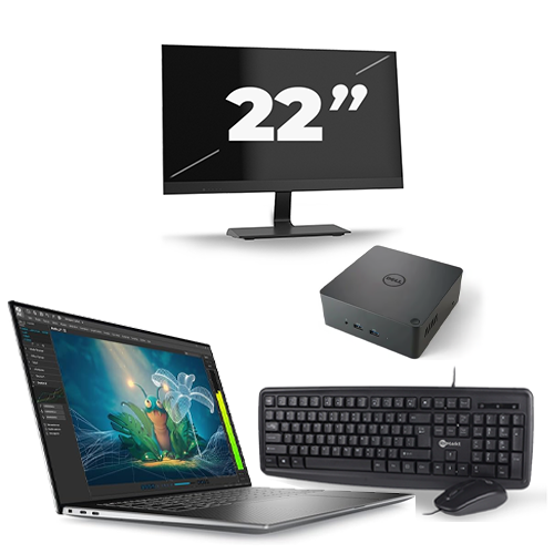 Dell Precision 5570 - Intel Core i7-12e Generatie - 15 inch - 16GB RAM - 512GB SSD - Windows 11 Home + 1x 22 inch Monitor
