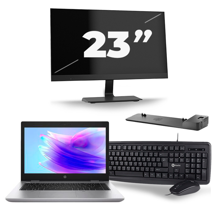 HP ProBook 640 G5 - Intel Core i5-8e Generatie - 14 inch - 16GB RAM - 512GB SSD - Windows 11 + 1x 23 inch Monitor
