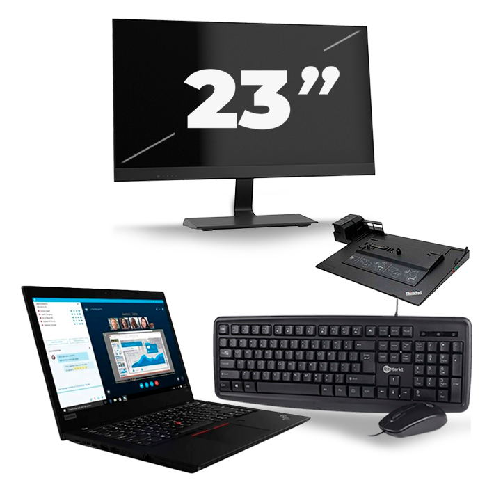 Lenovo ThinkPad L490 - Intel Core i5-8e Generatie - 14 inch - 16GB RAM - 512GB SSD - Windows 11 + 1x 23 inch Monitor