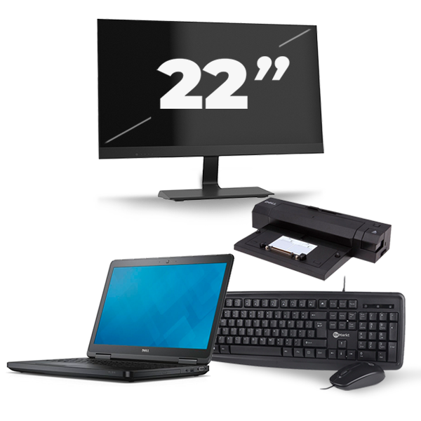 Dell Latitude E5540 - Intel Core i5-4e Generatie - 15 inch - 8GB RAM - 256GB SSD - Windows 11 + 1x 22 inch Monitor