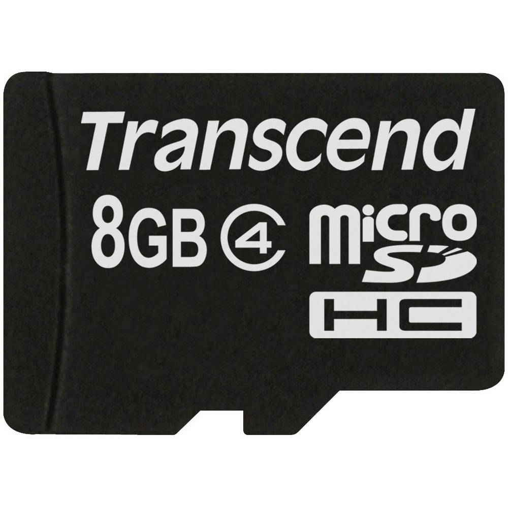 Transcend Standard microSDHC-kaart 8 GB Class 4