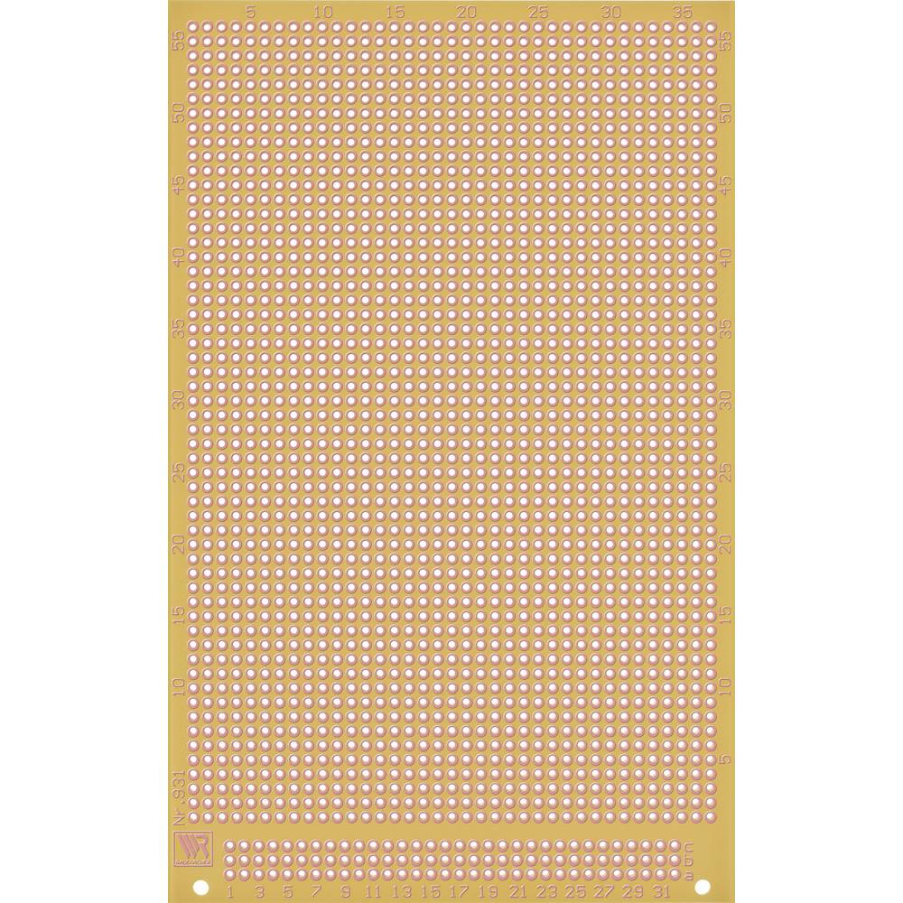 Rademacher VK C-931-EP Experimenteer printplaat Epoxide (l x b) 160 mm x 100 mm 35 µm Rastermaat 2.54 mm Inhoud 1 stuk(s)