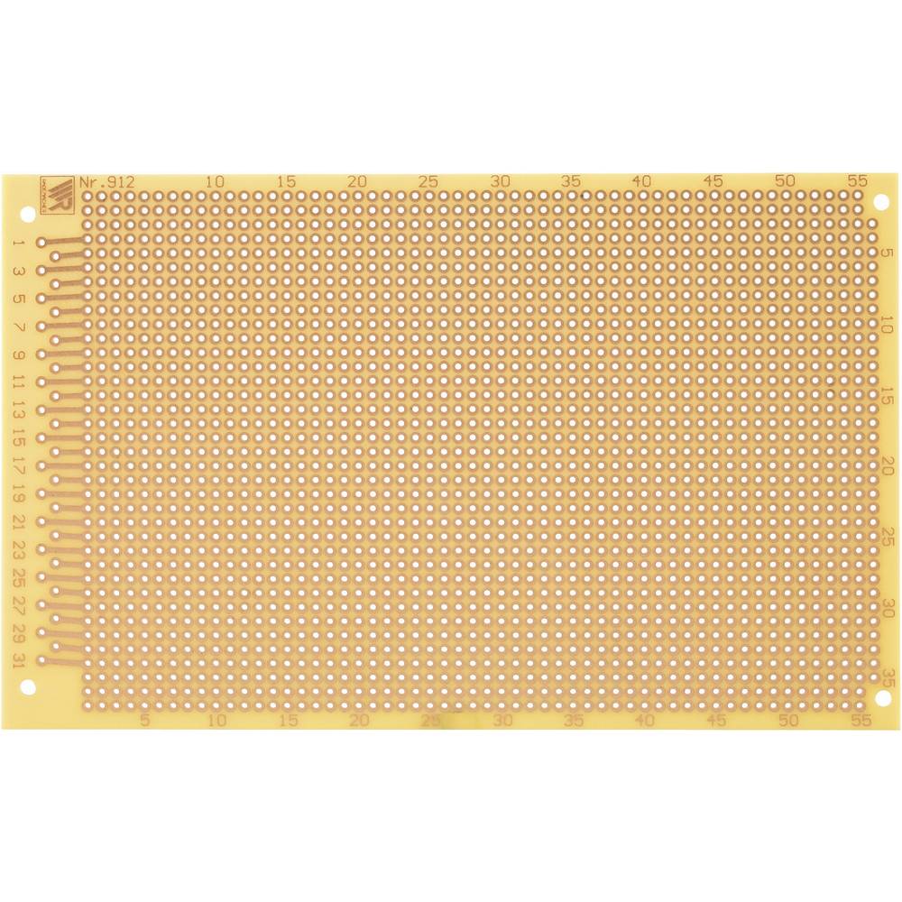 Rademacher WR-Typ 912 Experimenteer printplaat Hardpapier (l x b) 160 mm x 100 mm 35 µm Rastermaat 2.54 mm Inhoud 1 stuk(s)