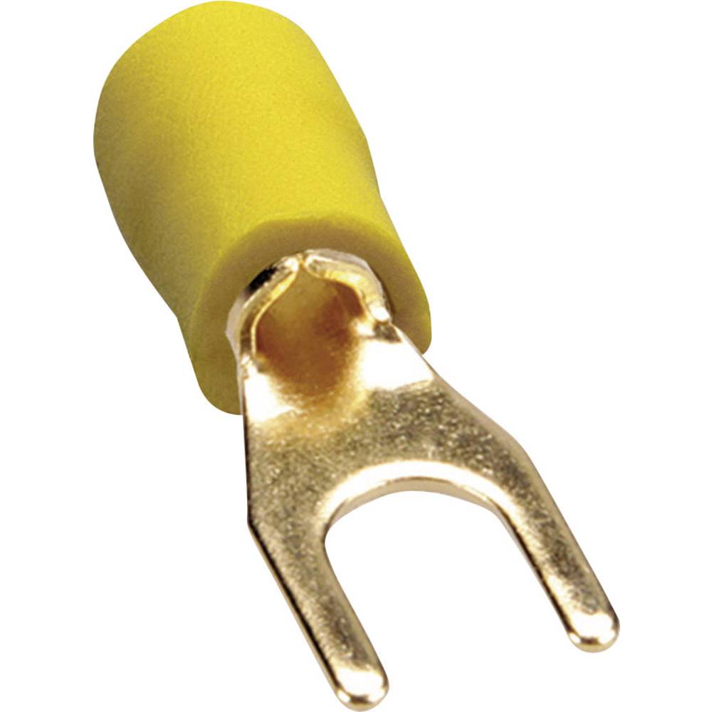 Sinuslive 13199 Vorkkabelschoen 4 mm² Gat diameter=4 mm Deels geïsoleerd Geel 10 stuk(s)