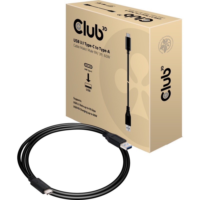 Club 3D USB 3.1 Type-C - Type-A, 1m Kabel