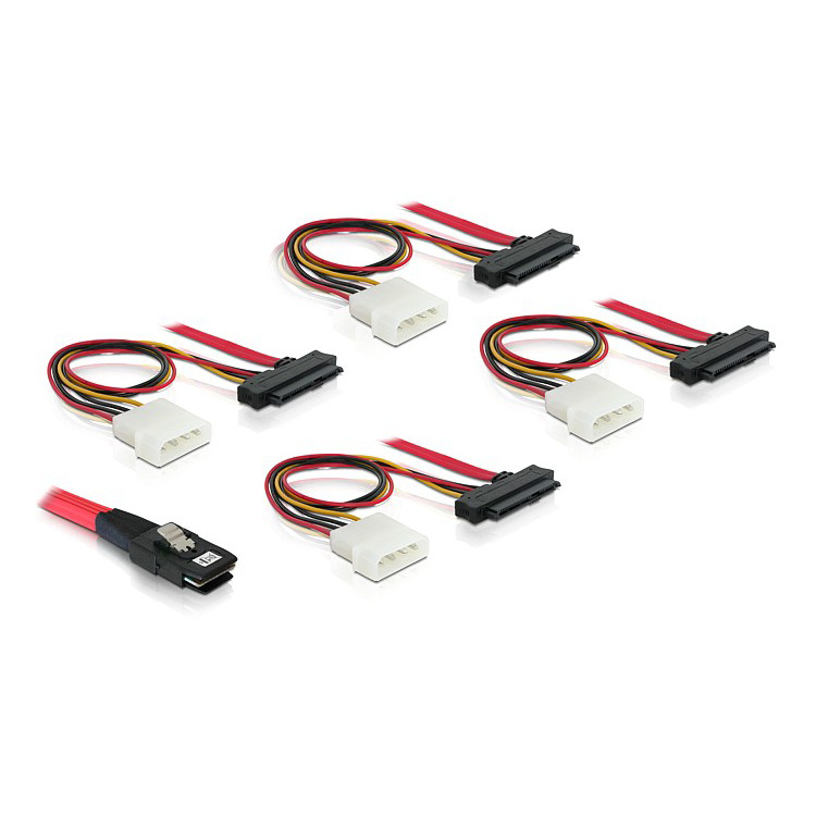 DeLOCK Mini SAS 36-Pin > 4x SAS 29-Pin Adapter