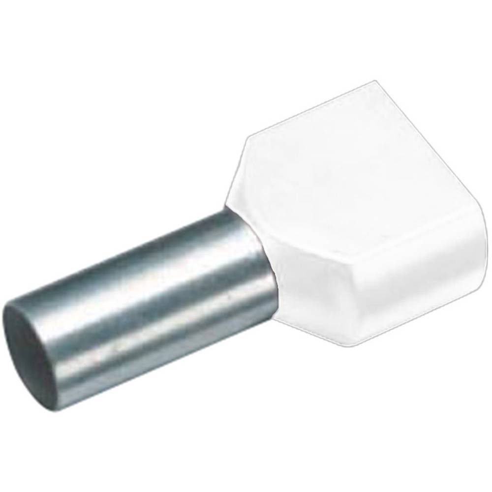 Cimco 18 2432 Dubbele adereindhulzen 0.75 mm² Deels geïsoleerd Wit 100 stuk(s)