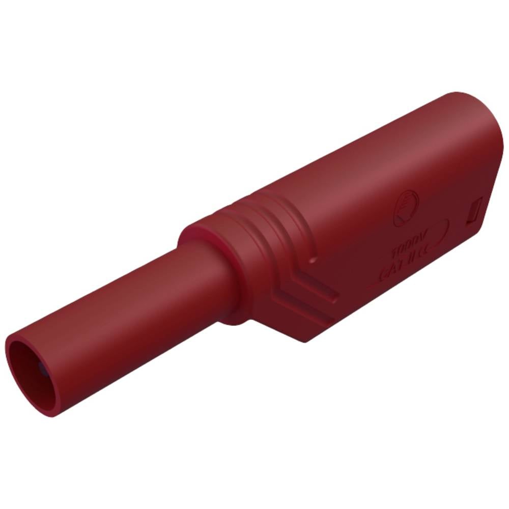 SKS Hirschmann LAS S WS Veiligheids-lamellenstekker Stekker, recht Stift-Ø: 4 mm Rood 1 stuk(s)