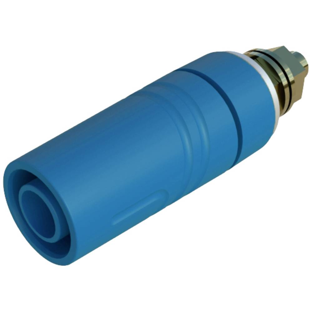 SKS Hirschmann SAB 2600 G M4 Au Veiligheids-labconnector, female Bus, inbouw verticaal Stift-Ø: 4 mm Blauw 1 stuk(s)