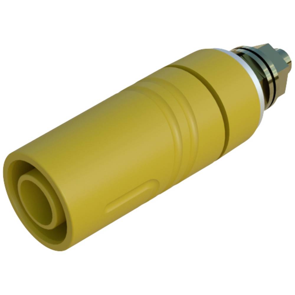 SKS Hirschmann SAB 2600 G M4 Au Veiligheids-labconnector, female Bus, inbouw verticaal Stift-Ø: 4 mm Geel 1 stuk(s)