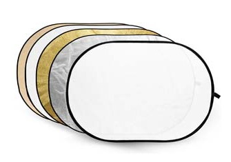 Godox reflectieschermen 5-in-1 Gold, Silver, Soft Gold, White, Translucent - 80x120cm