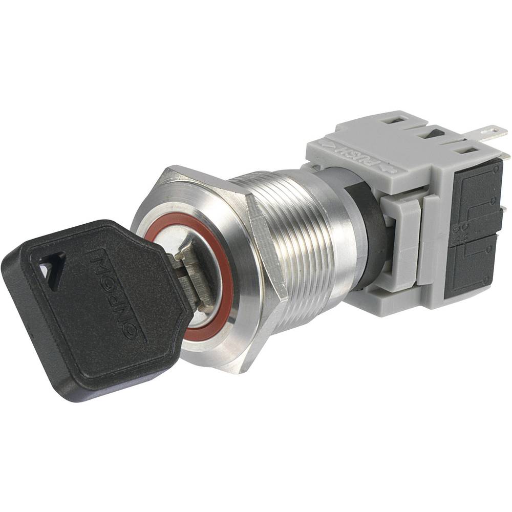 TRU COMPONENTS LAS1-BGQ-11Y/23 Sleutelschakelaar 250 V/AC 5 A 1x uit/(aan) 1 x 60 ° IP40 1 stuk(s)