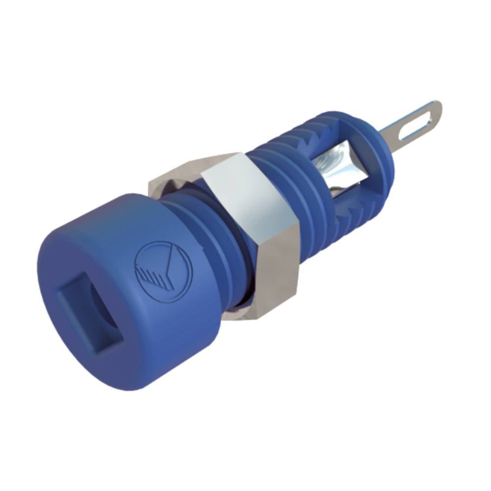 SKS Hirschmann MBI 1 Miniatuur-laboratoriumconnector Bus, inbouw verticaal Stift-Ø: 2 mm Blauw 1 stuk(s)