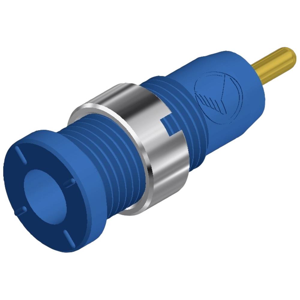 SKS Hirschmann MSEB 2630 S 1,9 Au Veiligheids-labconnector, female Bus, inbouw verticaal Stift-Ø: 2 mm Blauw 1 stuk(s)