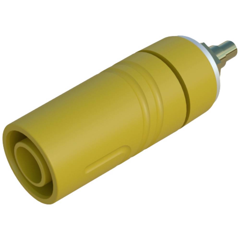 SKS Hirschmann SAB 2640 LK Au Veiligheids-labconnector, female Bus, inbouw verticaal Stift-Ø: 4 mm Geel 1 stuk(s)