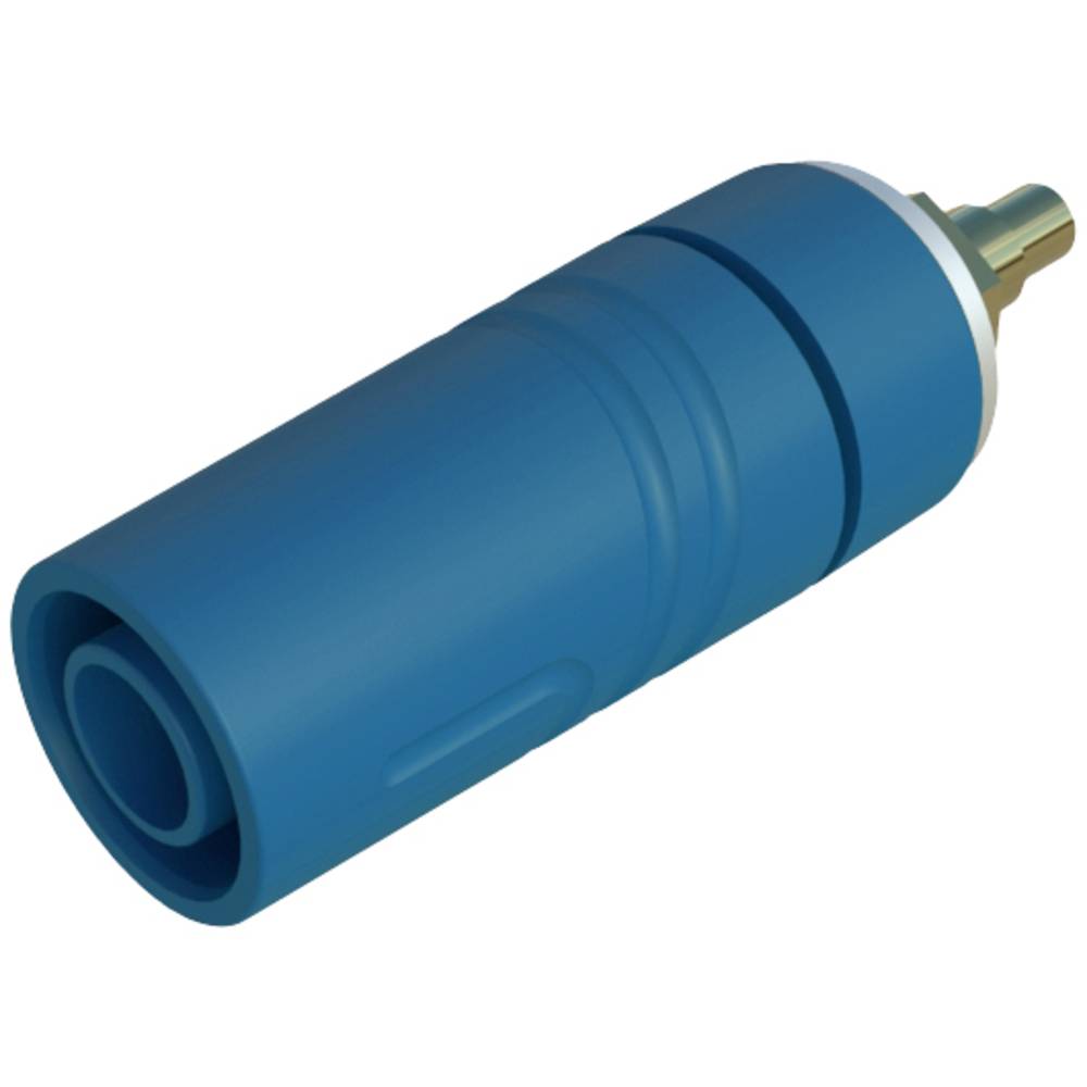SKS Hirschmann SAB 2640 LK Au Veiligheids-labconnector, female Bus, inbouw verticaal Stift-Ø: 4 mm Blauw 1 stuk(s)