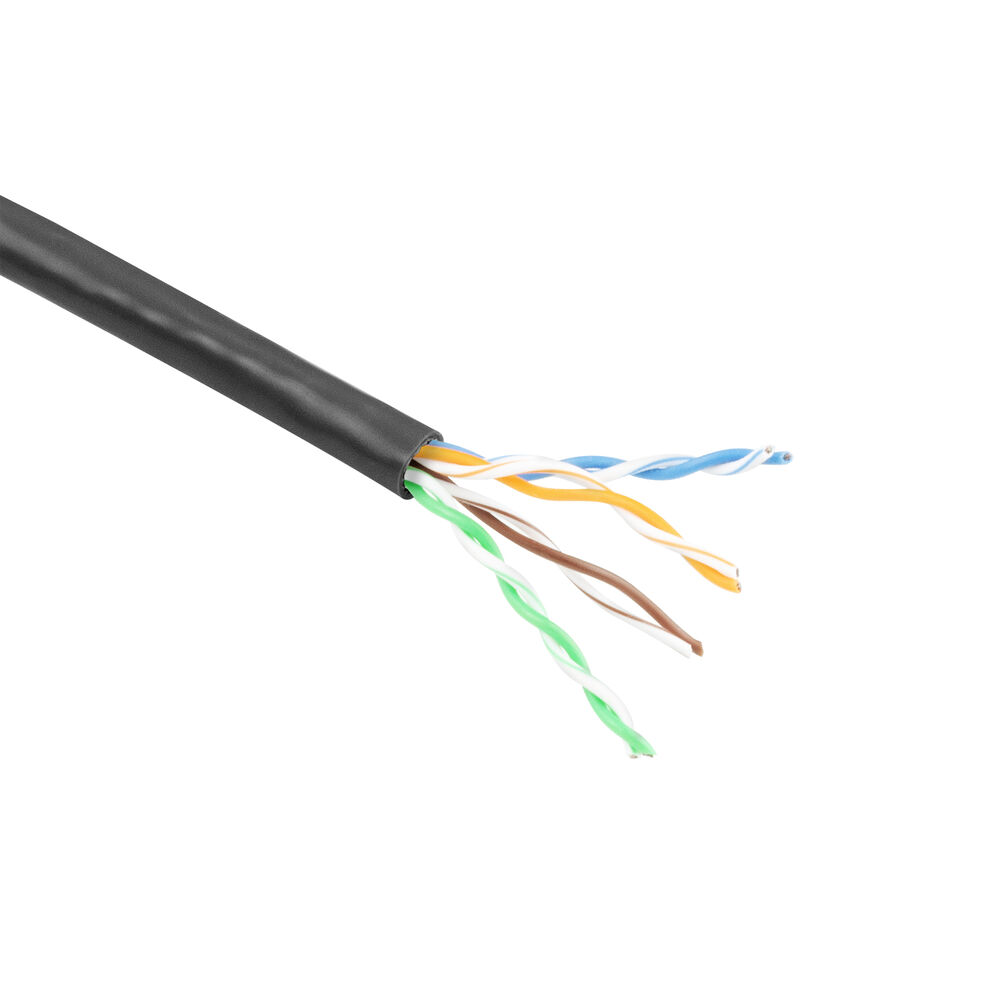 ACT EP890H CAT6 U/UTP PVC Patchkabel Soepel Zwart - 100 meter