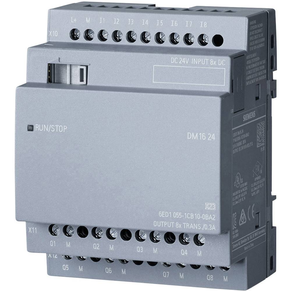 Siemens LOGO! DM16 24 0BA2 PLC-uitbreidingsmodule 24 V/DC