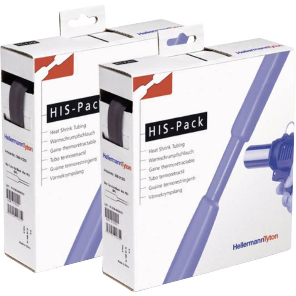 HellermannTyton 300-30640 Krimpkous zonder lijm Zwart 6.40 mm 3.20 mm Krimpverhouding:2:1 5 m