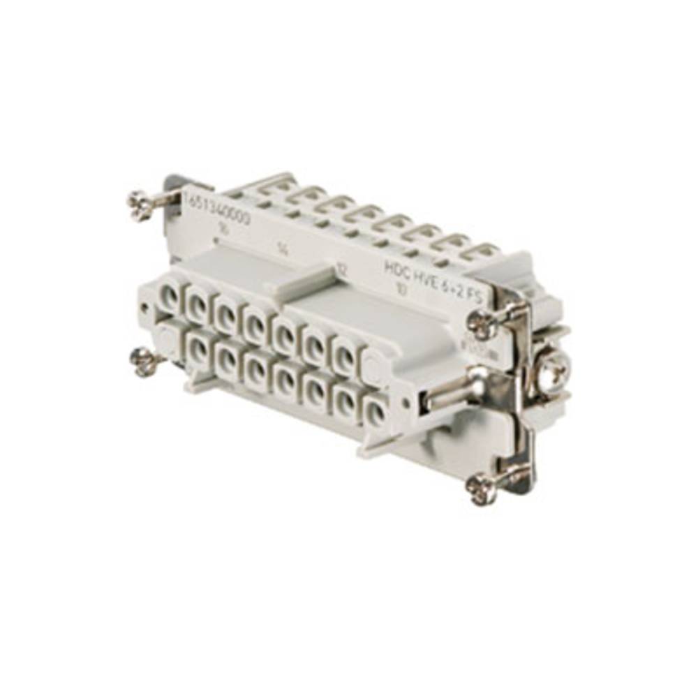 Weidmüller 1651340000 Businzetstuk RockStar HDC HVE 6 + 2 + PE Schroeven 1 stuk(s)
