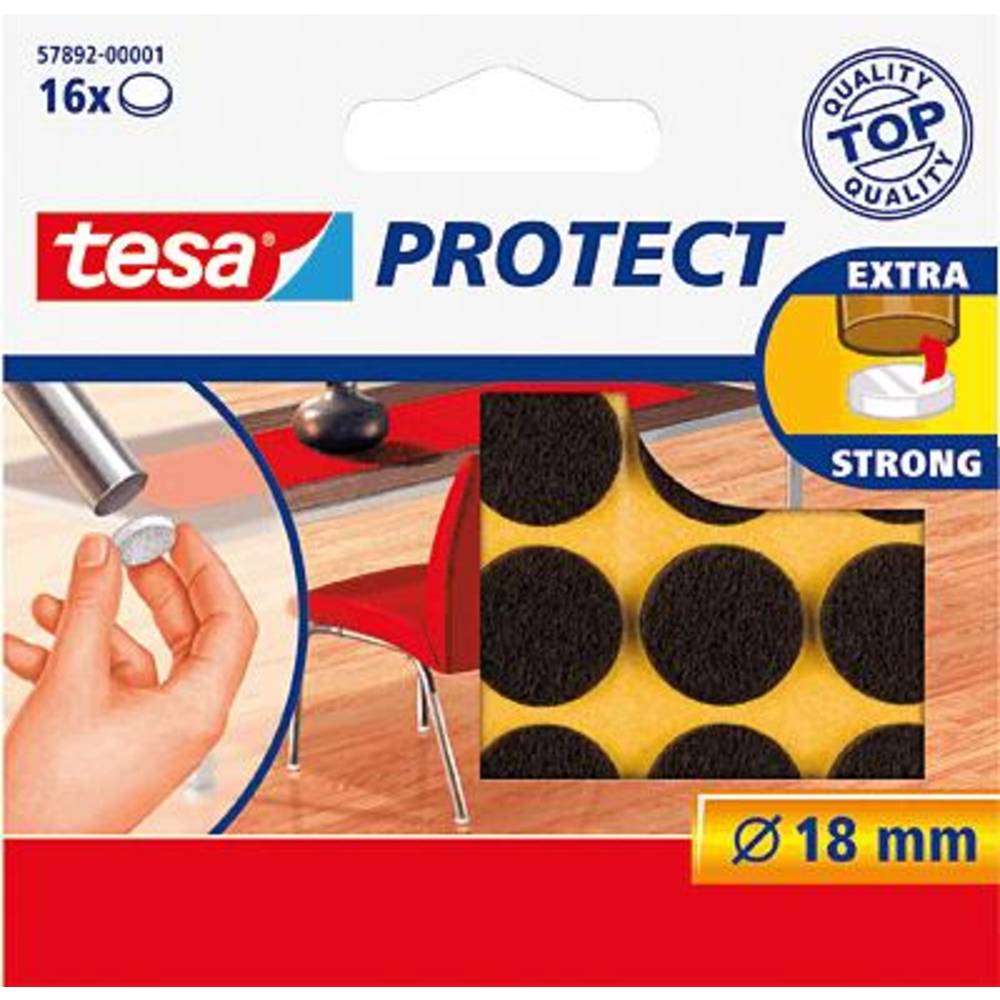 Tesa Viltdoppen Bruin (Ø) 18 mm 16 stuk(s)