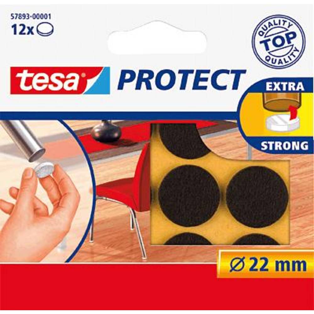 Tesa Viltdoppen Bruin (Ø) 22 mm 12 stuk(s)