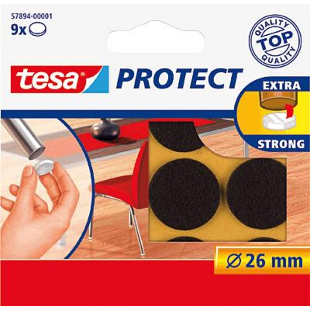 Tesa Viltdoppen Bruin (Ø) 26 mm 9 stuk(s)
