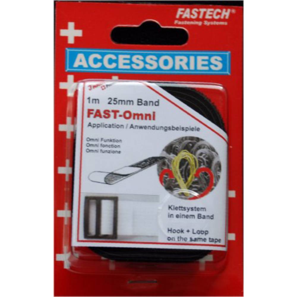 FASTECH 671-330-Mod Klittenband Om te bundelen Haak- en lusdeel (l x b) 1 m x 25 mm Zwart 1 m