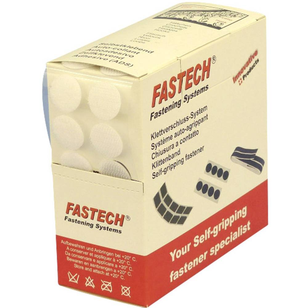 FASTECH B20-COIN000005 Klittenband punten Om vast te plakken Hotmelt Haak- en lusdeel (Ø) 20 mm Wit 460 onderdelen