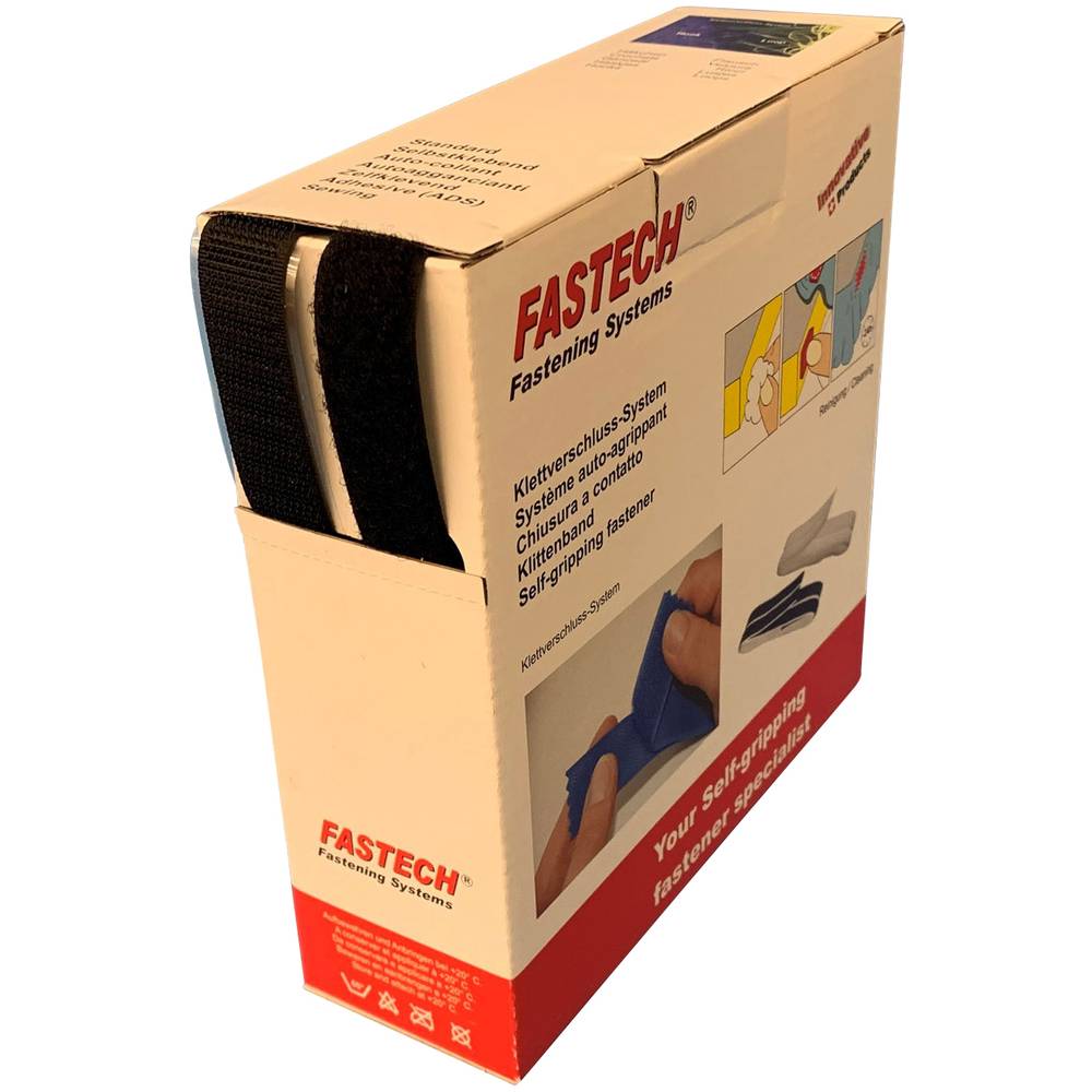 FASTECH B20-MIX999910 Klittenband Om op te naaien Haakdeel, Lusdeel (l x b) 10 m x 20 mm Zwart 10 m