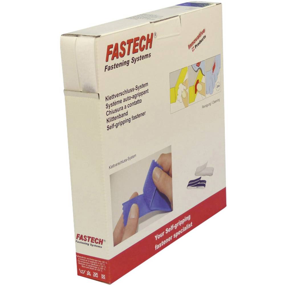 FASTECH B20-STD-HL000025 Klittenband Om op te naaien Haak- en lusdeel (l x b) 25 m x 20 mm Wit 25 m