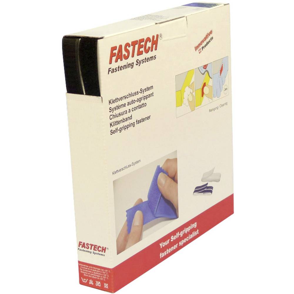 FASTECH B20-STD-HL999925 Klittenband Om op te naaien Haak- en lusdeel (l x b) 25 m x 20 mm Zwart 25 m