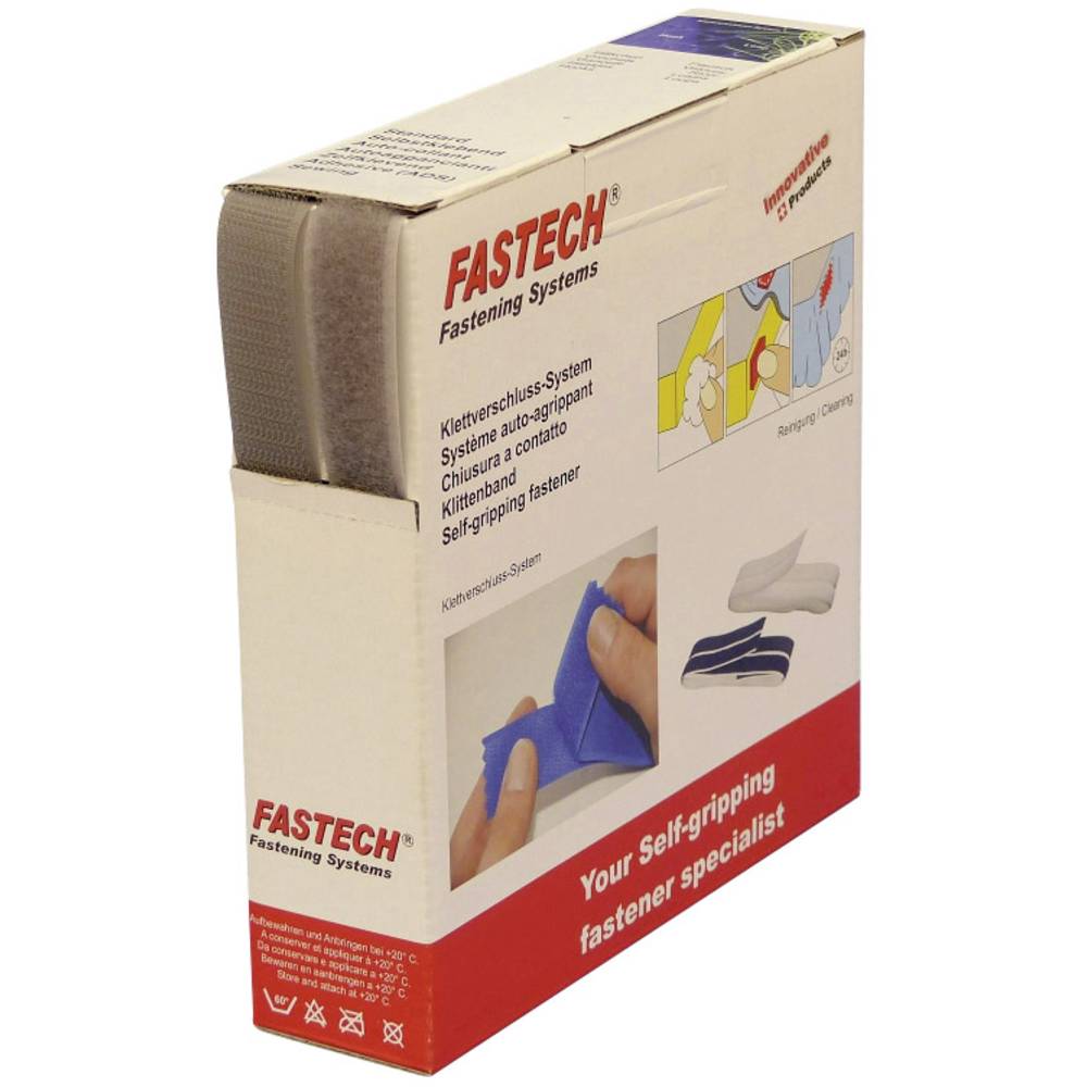 FASTECH B20-STD082210 Klittenband Om op te naaien Haak- en lusdeel (l x b) 10 m x 20 mm Lichtgrijs 10 m