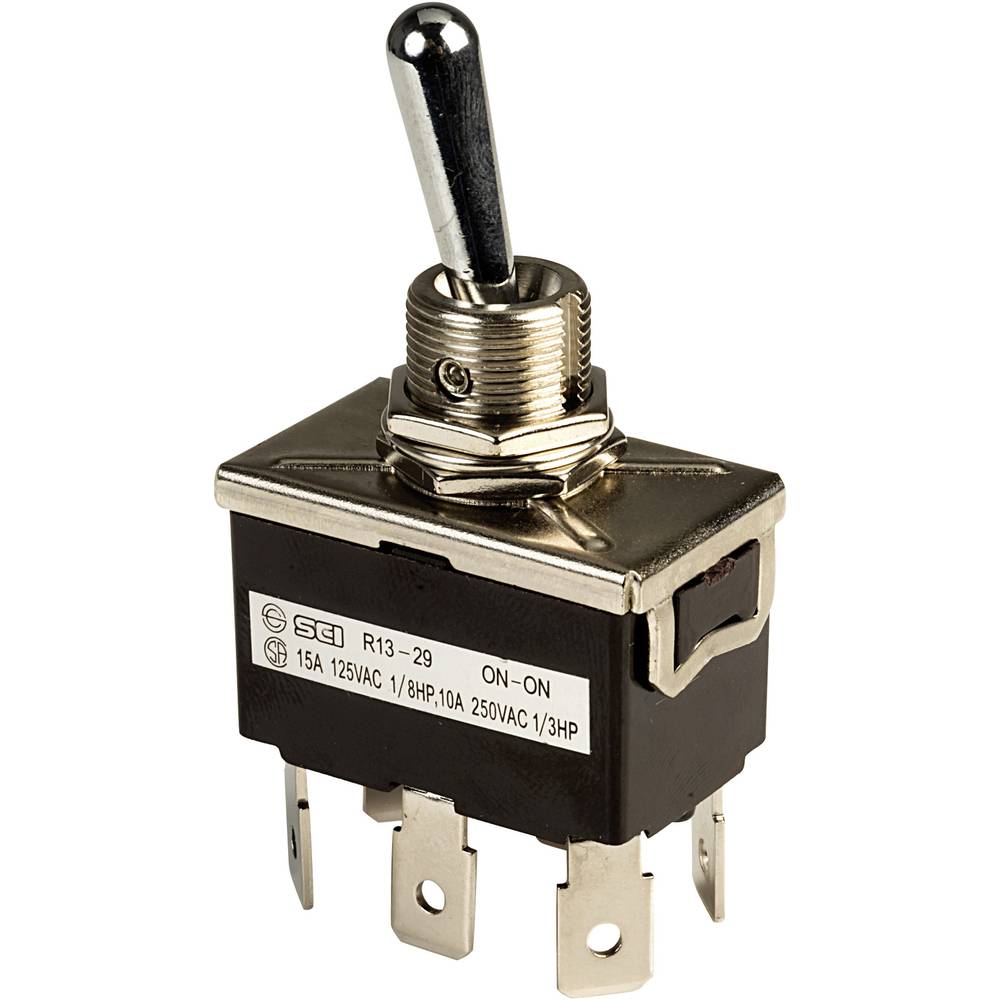 SCI R13-29B R13-29B Tuimelschakelaar 250 V/AC 10 A 2x aan/aan Continu 1 stuk(s)