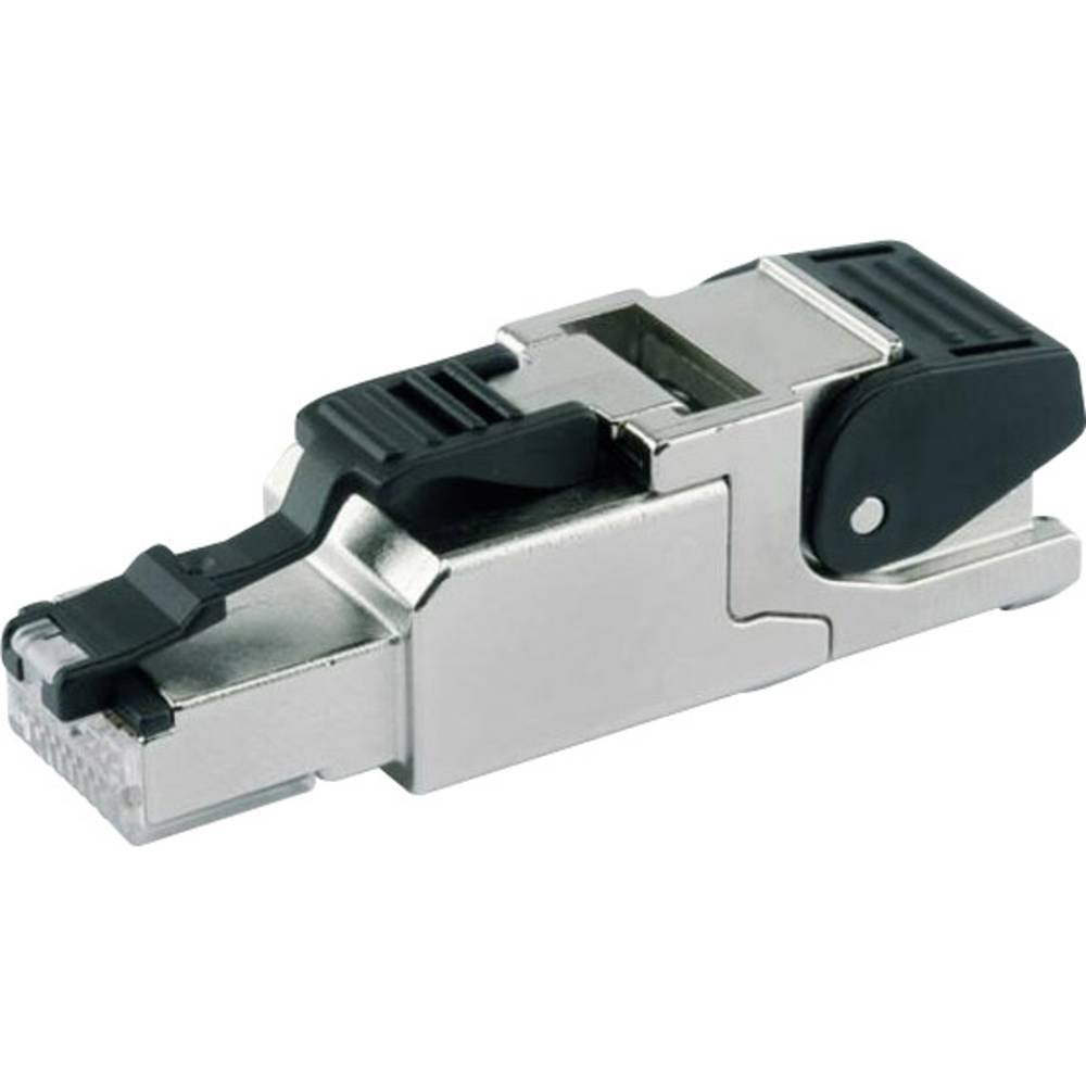 Telegärtner 100023038 RJ45-stekker CAT 6A afgeschermd 100023038 Stekker, recht Aantal polen (sensoren) 8P8C Metaal 1 stuk(s)