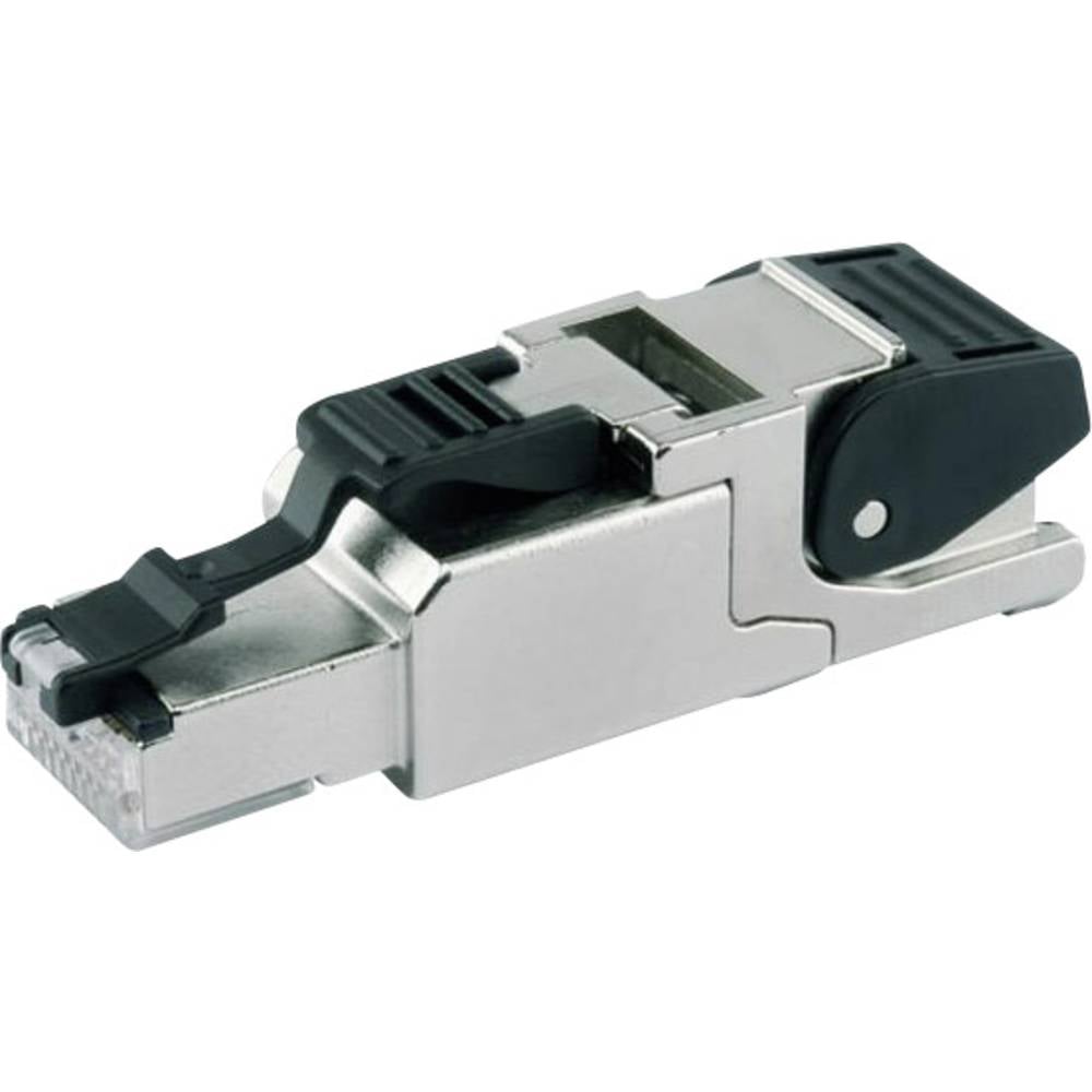 Telegärtner 100023041 RJ45-stekker CAT 6A afgeschermd 100023041 Stekker, recht Aantal polen (sensoren) 8P8C Metaal 1 stuk(s)