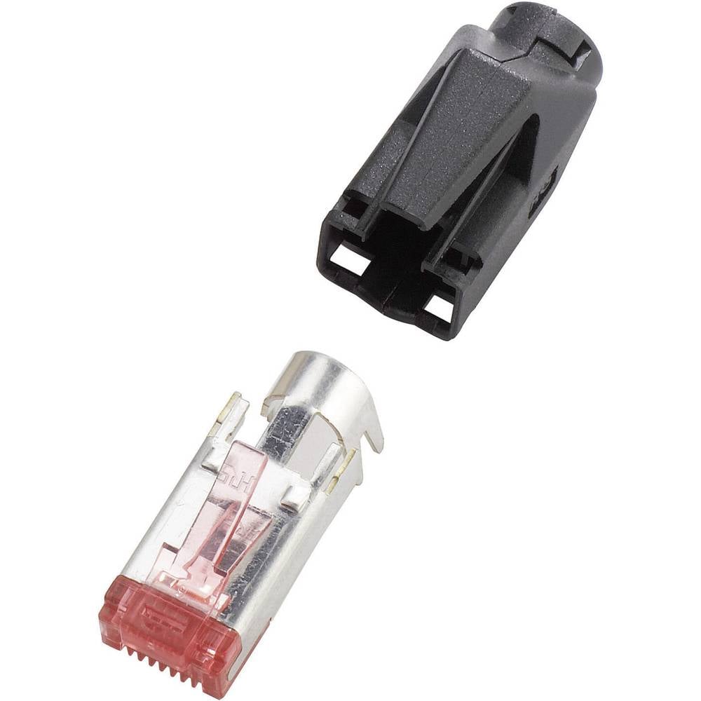 Renkforce H9561.4-10 RJ45-connector, TM21 CAT 6, afgeschermd H9561.4-10 Stekker, recht Aantal polen: 8P8C Zwart 10 stuk(s)
