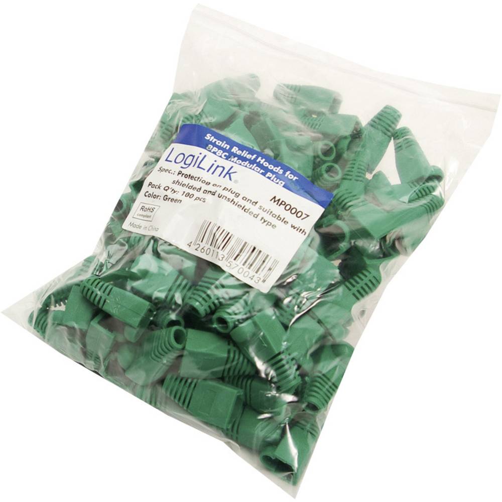 LogiLink MP0007 Knik beveiligingshuls voor RJ45 Groen 100 stuk(s)