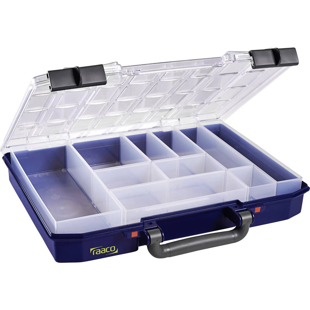 Raaco CarryLite 55 4x8-10 Assortimentskoffer (l x b x h) 278 x 337 x 57 mm Aantal vakken: 10 Inhoud 1 stuk(s)